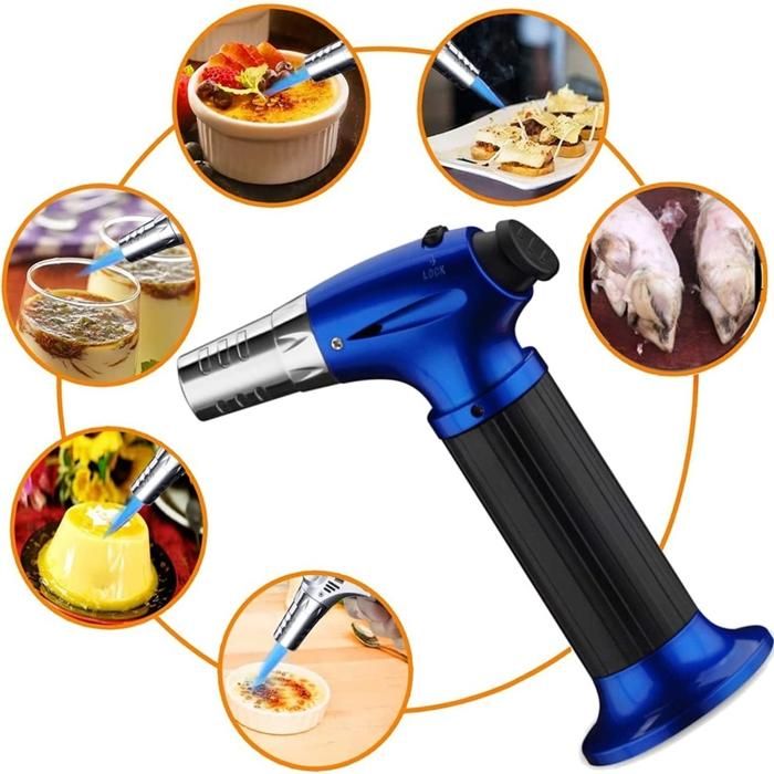 Double verrouillage du chalumeau à gaz rechargeable avec protecteur en céramique