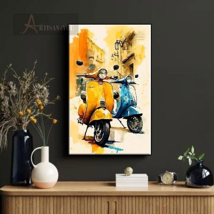 Tableau décoratif artistique en toile - L50 × H70 cm