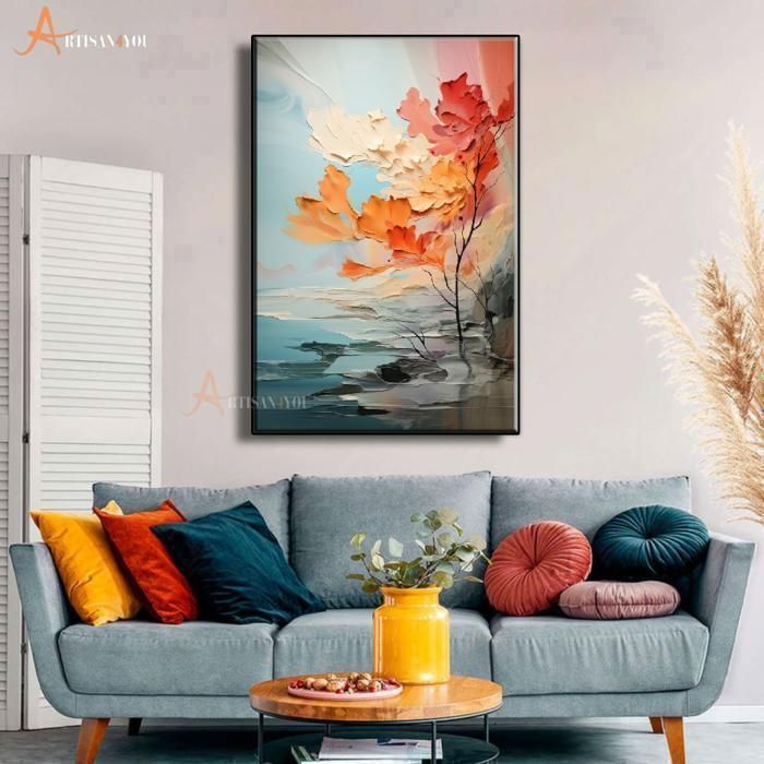 Tableau décoratif artistique en Toile de haute qualité - L60 × H90 cm