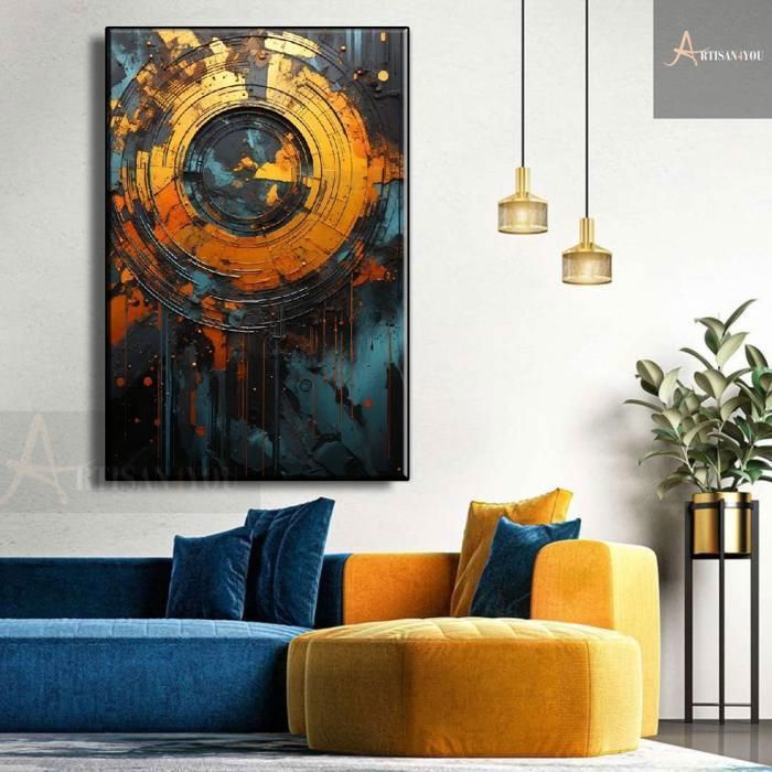 Tableau décoratif artistique en bâche de haute qualité- L100 × H150 cm