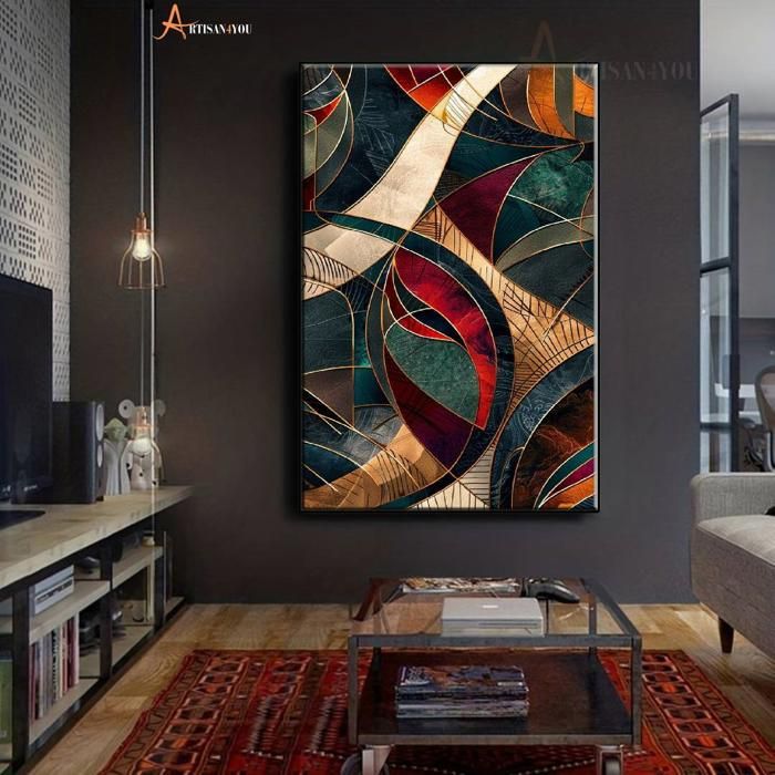 Tableau décoratif artistique en toile - L50 × H70 cm