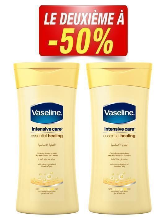 Lot de 2 Vaseline Total Moisture - Lait Corporel Hydratant 200 ml