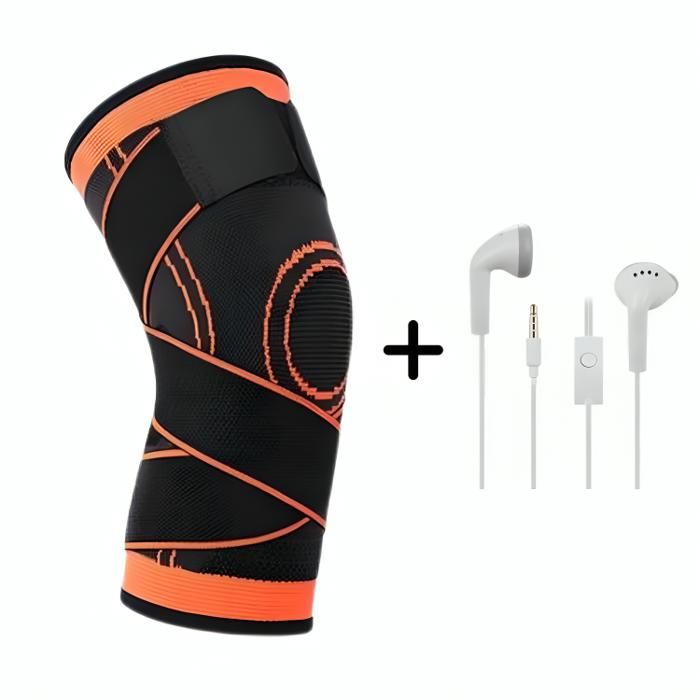 SUPPORT DE GENOU + Écouteur Blanc - Mini pack