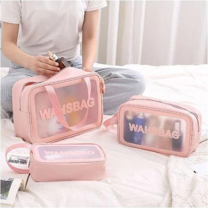 Sac et Trousse de Maquillage Transparente Imperméable pour Cosmétiques