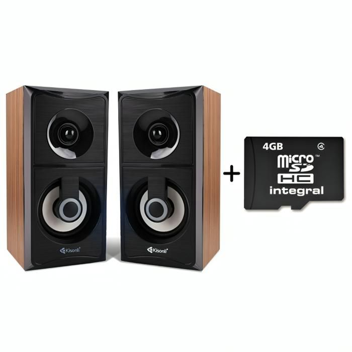Deux Haut-Parleur Haute Qualité AC-9001 + Carte mémoire 4GB - Mini pack