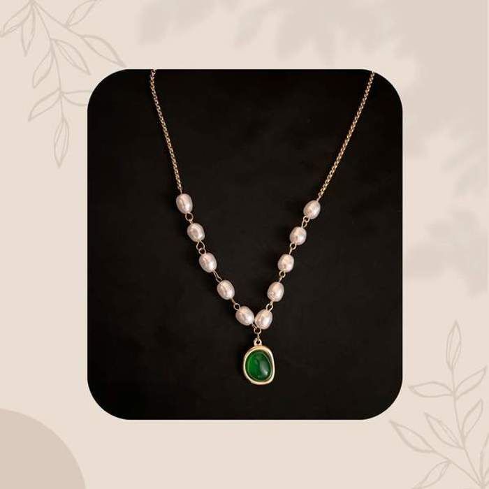 Collier Perle Émeraude