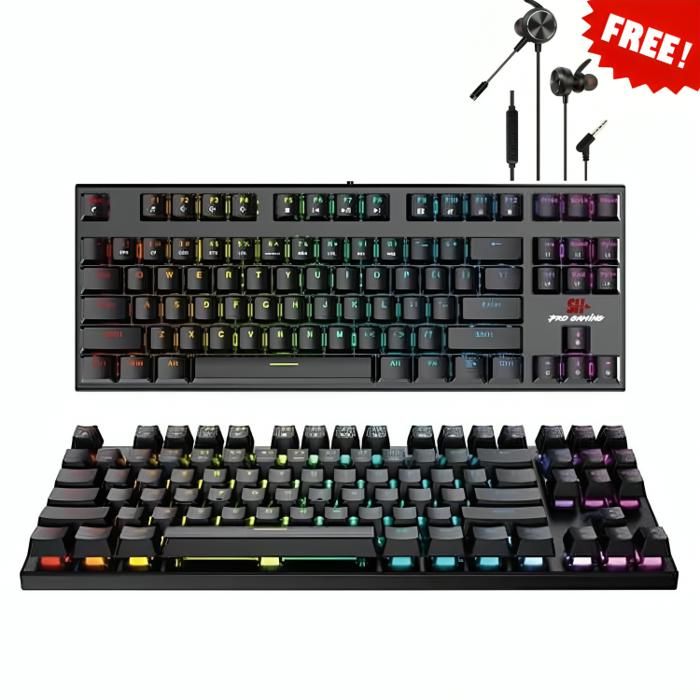 Mini Clavier Gamer MK-X60 Avec Écouteur Gaming Filiare GM-D3 GRATUIT
