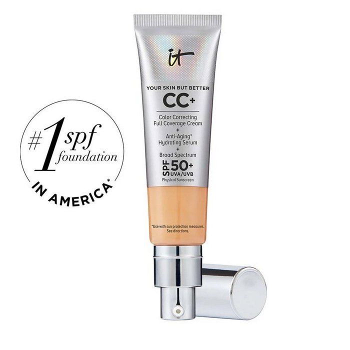 IT COSMETICS - CC+ CREAM FULL-COVERAGE FOUNDATION WITH SPF 50+ -Medium tan