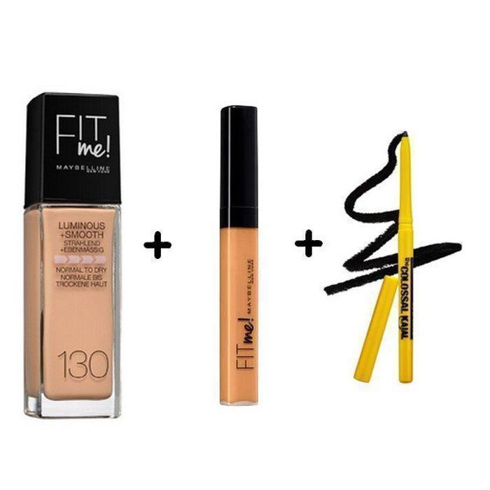 Maybelline – Trousse routine Fond de Teint Fit Me N°130 + Concealer Fit me  N°20 + Kajal