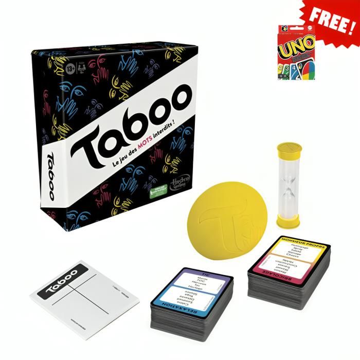 Taboo - Jeux des Mots interdits + Jeu de Carte Uno Gratuit