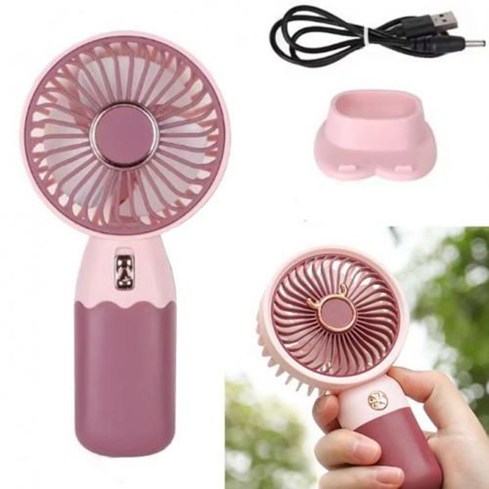 Mini ventilateur portatif USB refroidissant Rechargeable avec support de téléphone