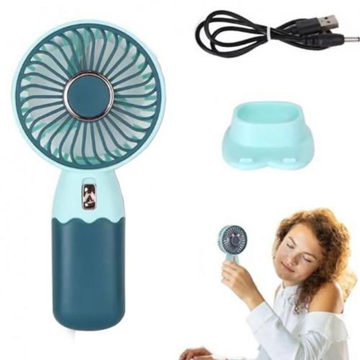Mini ventilateur portatif USB refroidissant Rechargeable avec support de téléphone