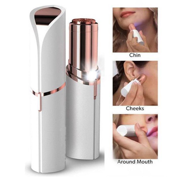 Épilateur Visage Rasoir Portable pour Femme avec lumière LED intégrée
