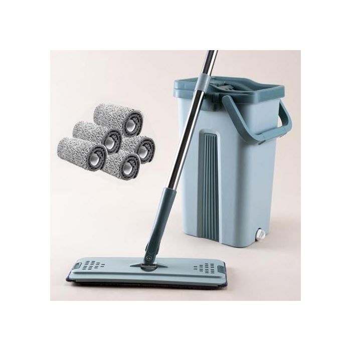 Vadrouille avec seau Large capacité pour nettoyage professionnel +5 Serpillères