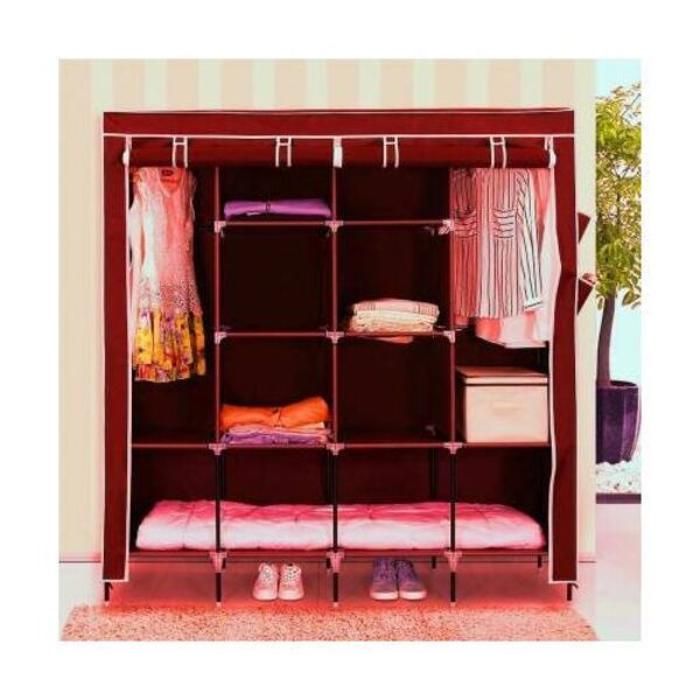 JOLIE ARMOIRE 4 Portes Bordeaux