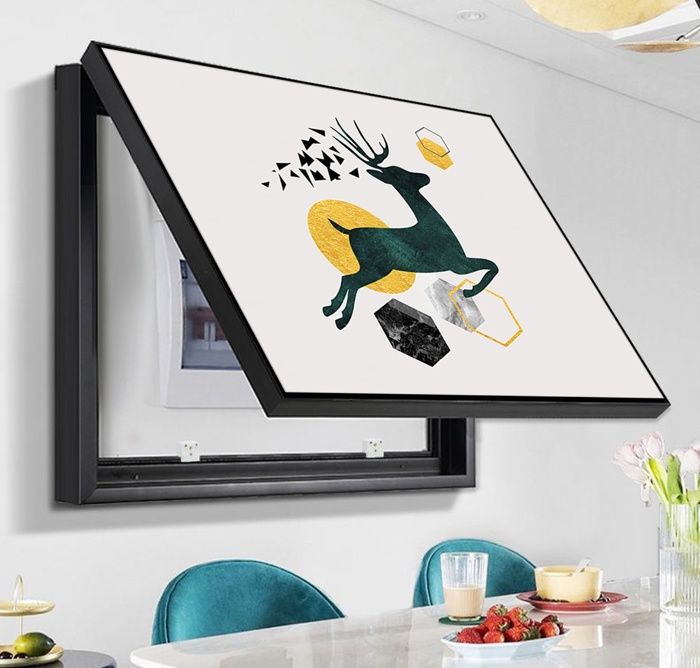 Tableau Peintures style décoration Couvercle Compteur Couvrir le boîte électrique Décor Boîte Électrique Cacher taille 50cm sur 40cm