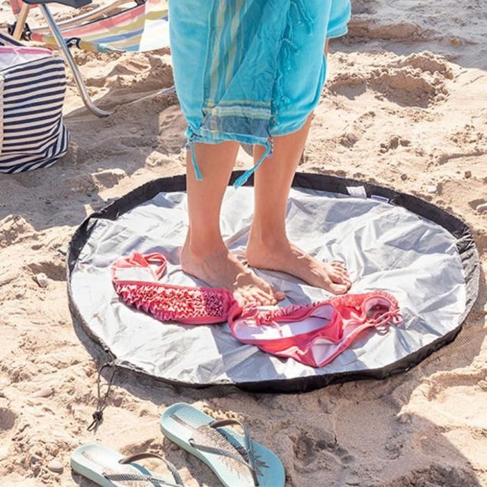 Sac tapis de plage imperméable 2 en 1, pour le changements des sous vêtements