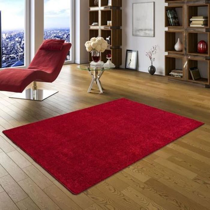 Tapis Moquette salon salle à manger  chambre à coucher ras poile-rouge