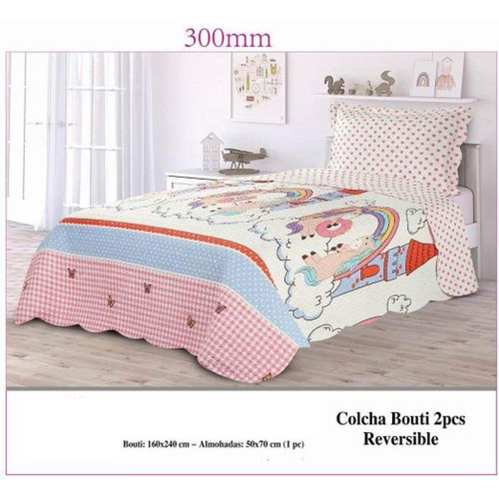 Couvre lit enfant double face 160x240