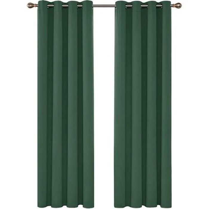 Rideaux à œillets occultants petit carreaux 2.80L x 2.10H-set de 2 Pieces