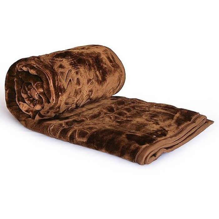 Couverture manta de luxe grave couleur uni 200x220