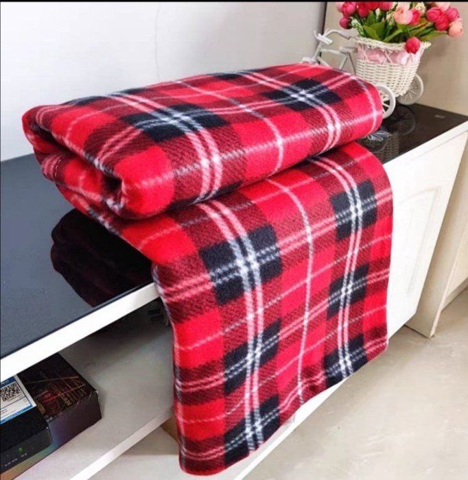Sous Plaid -Carreaux ecossais -rouge