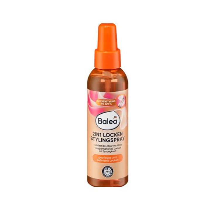 Balea – Spray Cheveux Thermoprotecteur 2-en-1 Boucles & Styling, Protection Chaleur jusqu’à 220 °C – Sans Silicones, 150 ml
