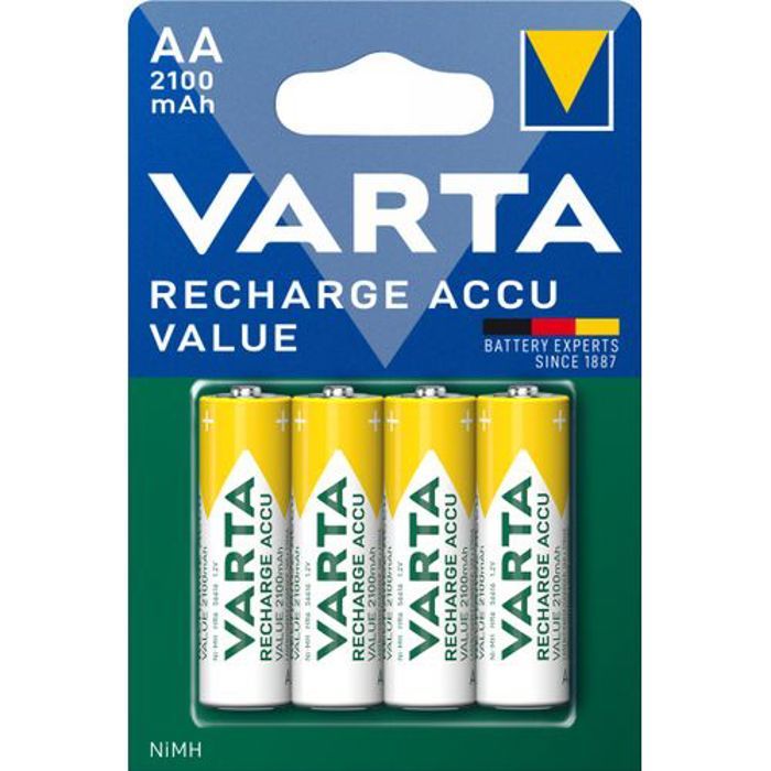 VARTA Batterie rechargeable ACCU LR6 (AA) 1,2V NiMH - 4 piles 2100mAh