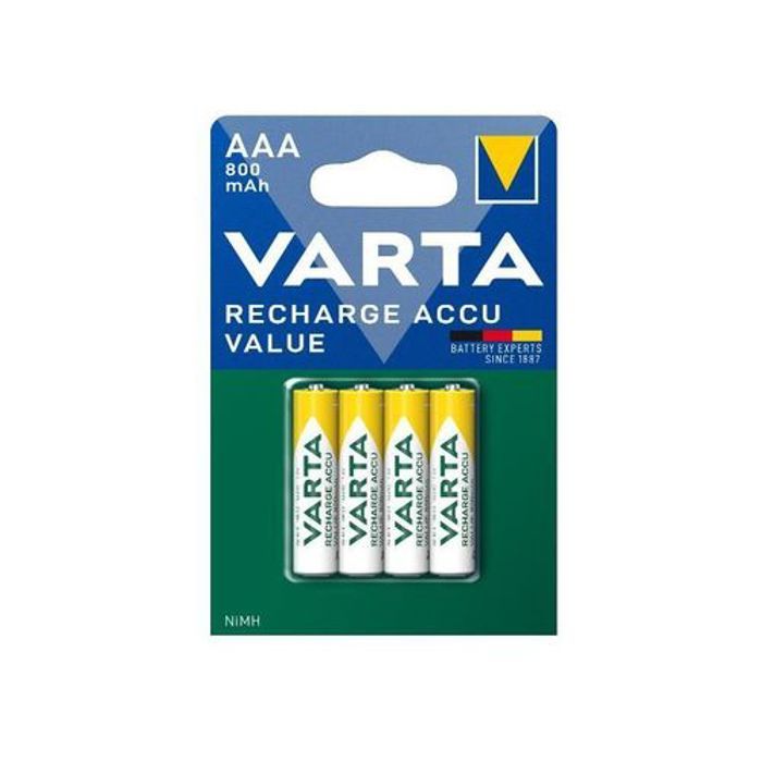 VARTA Piles rechargeables ACCU AAA 800mAh x 4