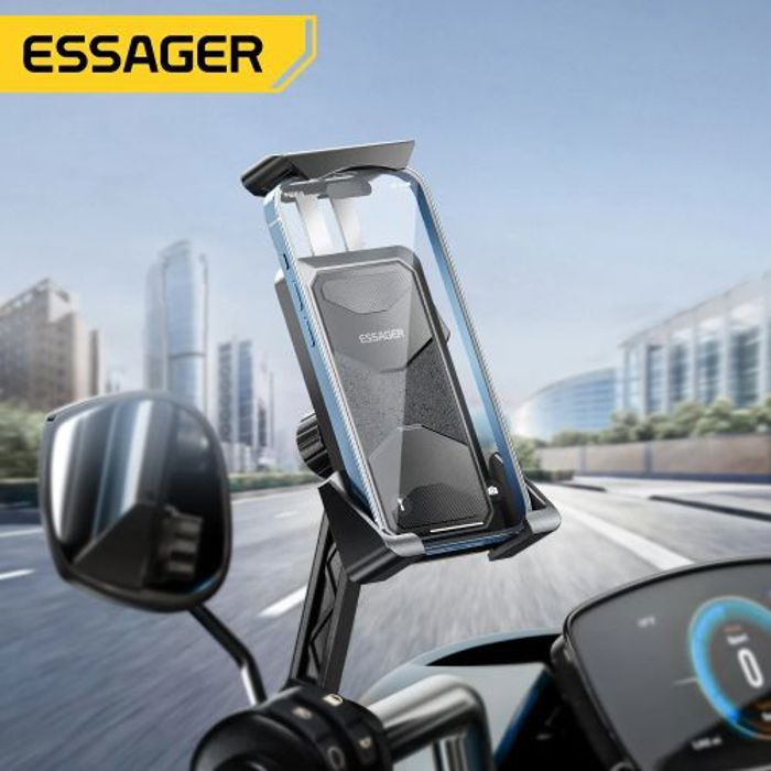 Essager Support de téléphone pour moto et vélo, résistant aux chocs