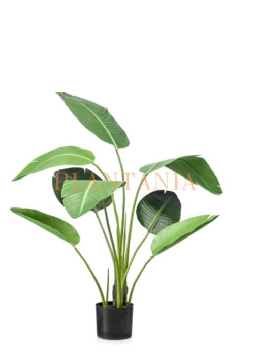 Plante artificielle - PLANTANIA - Bananier 140 cm - Vert - Entretien facile - Sans pot