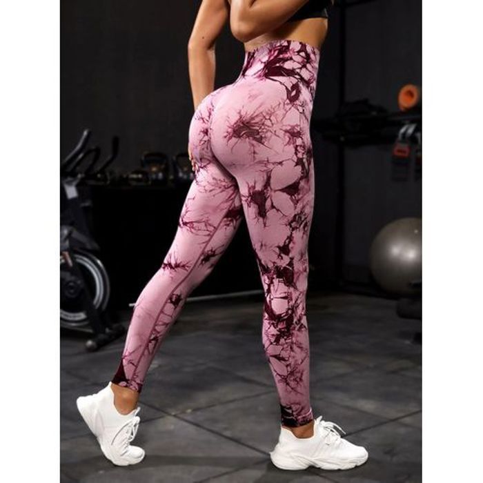 Legging de sport pour femmes, pantalon de yoga et gym Rose violet