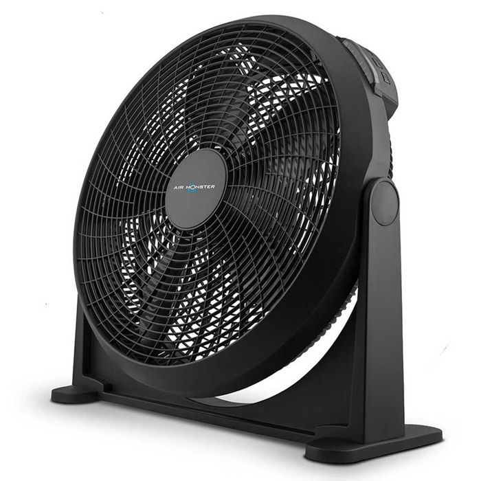 Ventilateur Posable - Air Monster - V1800 - 45cm - Noir - Silencieux - Oscillation