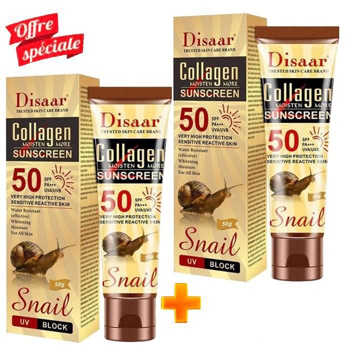 Pack Disaar 2 Pcs -Écran Crème Solaire Collagène