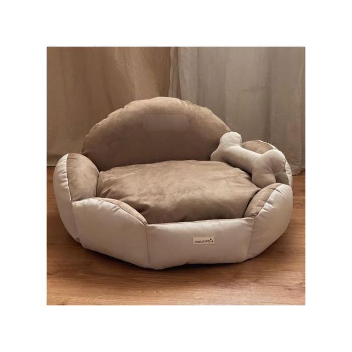 Panier pour chiens et chats - Méloféé Passion - 50cm - Rembourrage moelleux - Déhoussable - Dossier élevé
