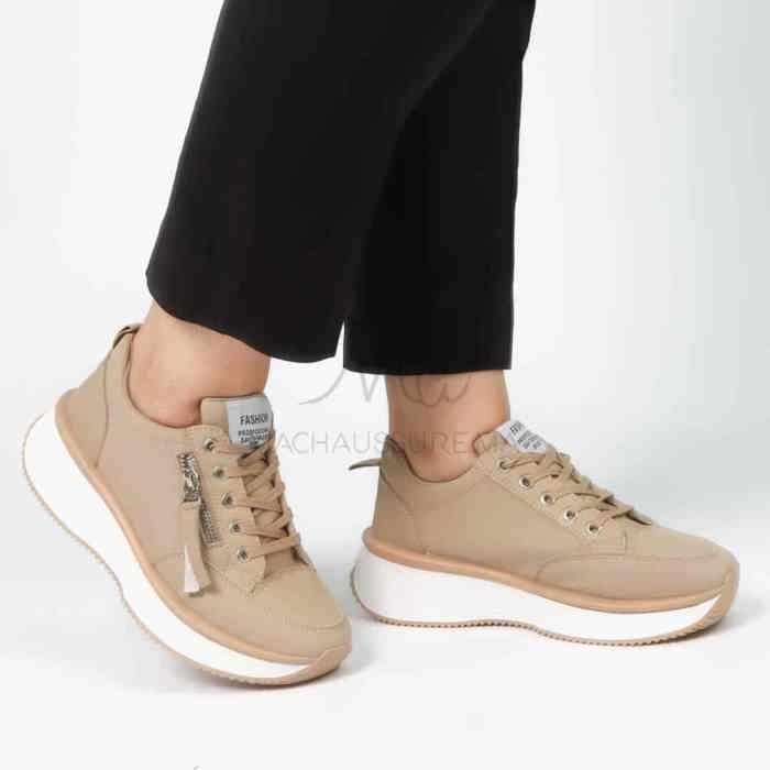 Adonis - Baskets femmes en Kaki