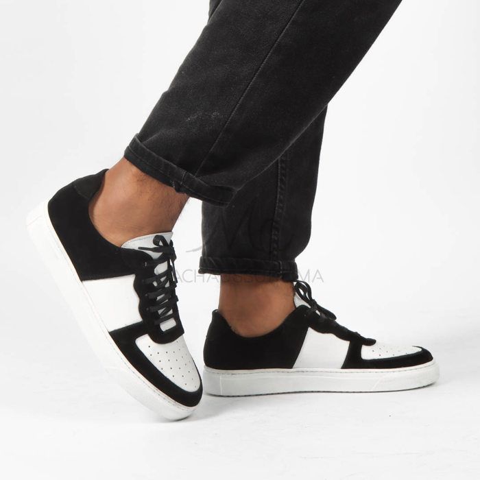 Baskets Hommes Cuir en Noir