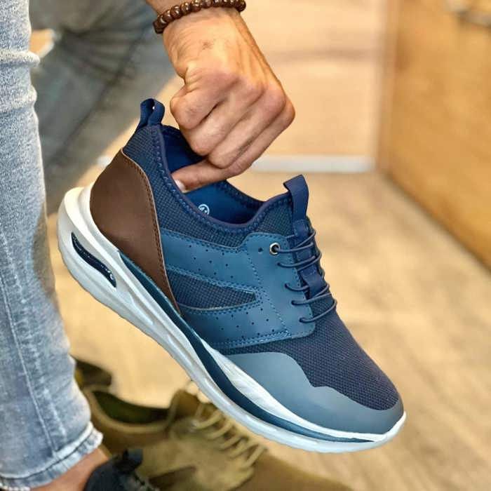 Apex - Baskets Hommes confortables en Bleu