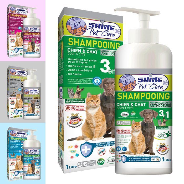 SHINE PET CARE SHAMPOING CHIEN ET CHAT 1L