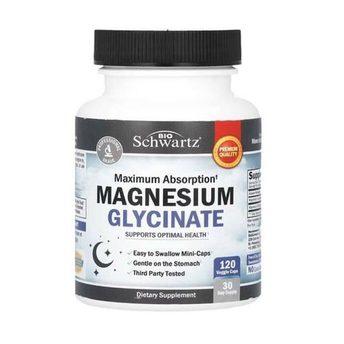 Magnesium Glycinate, 120 capsules végétariennes