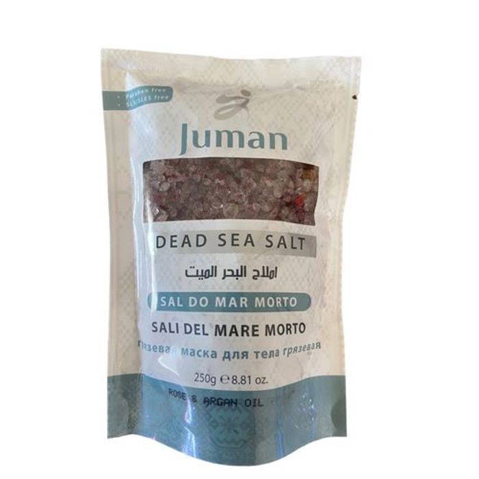 Juman Sels de bain de la Mer Morte 250gr Avec Des Roses et Huile d'Argan