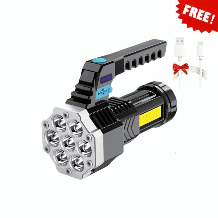 LED Portable USB Rechargeable Flashlight, Avec Cable Usb micro Gratuit