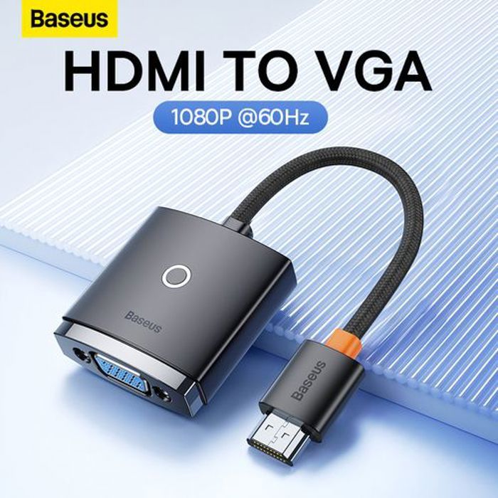 Baseus Adaptateur câble HDMI vers VGA HD 1080P, Converter HD
