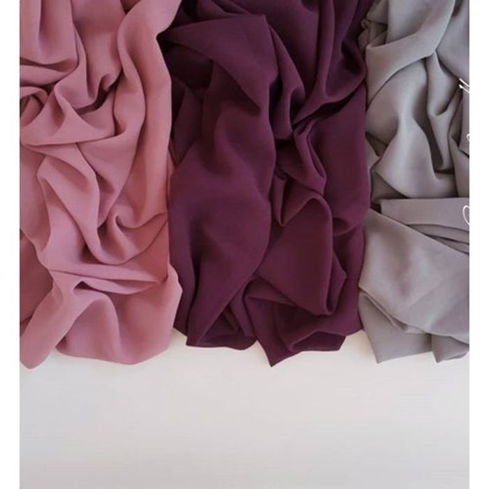 Lot de 3 pieces Crepe Chiffon Hijab chale