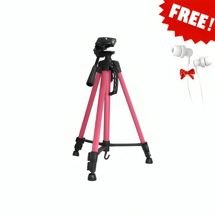 trépied 3366 pour smartphone et caméra - Rose, Avec écouteurs Gratuit
