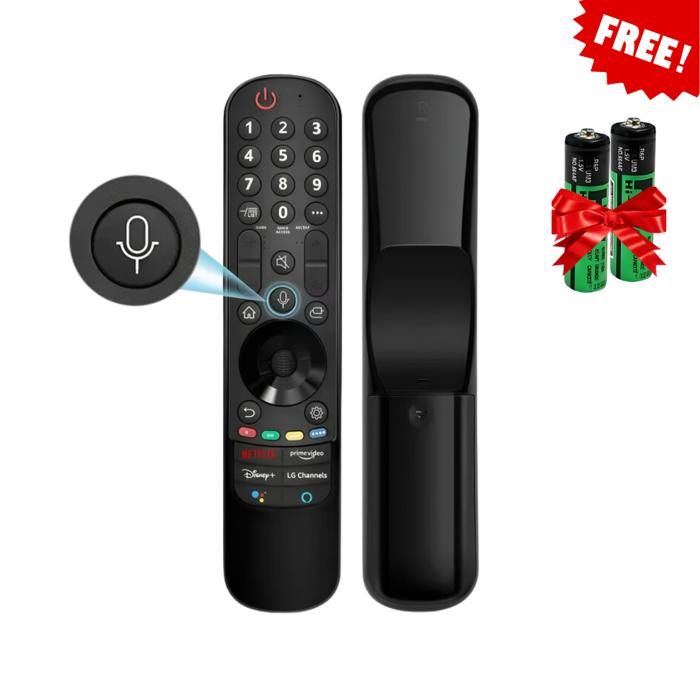 Télécommande - LG - MR21GA - Compatible Smart TV - RF - 2 Piles Incluses