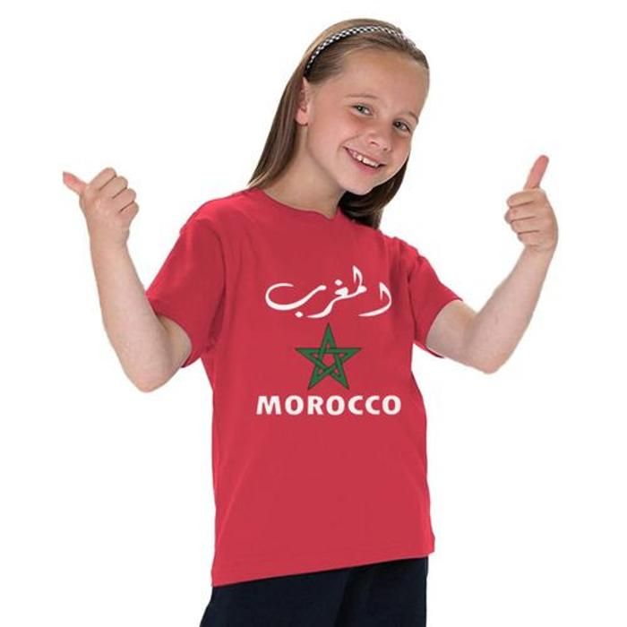 T-shirt Drapeau Maroc pour filles