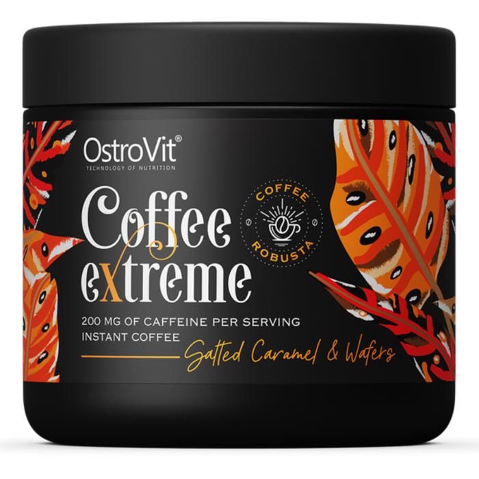 Coffee Extreme 150 g Salted Caramel & Wafers - Café Robusta Naturel avec Caféine Accrue
