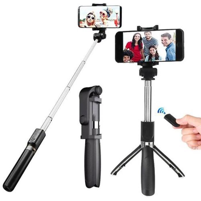 Selfie Stick Et trépied sans fil Avec remote Controle Télécommande Android IOS