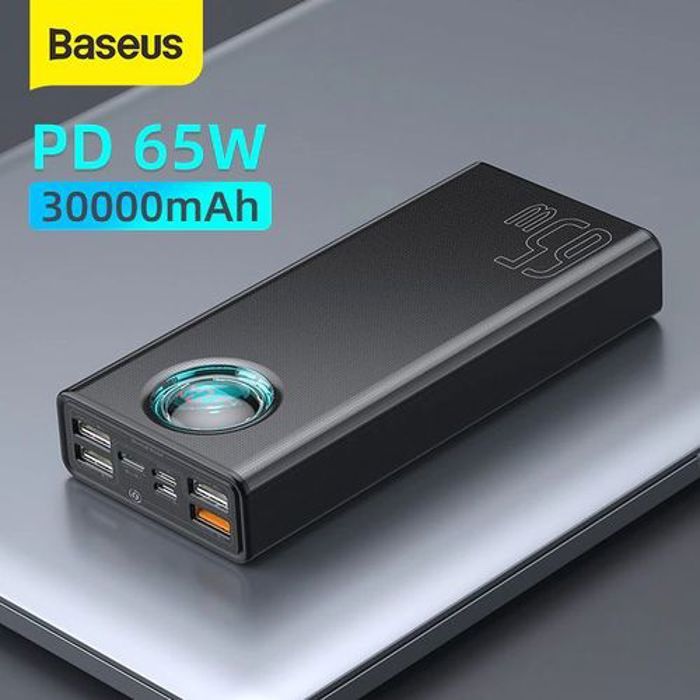 Baseus Original 65W Amblight Power Bank 30000mAh Quick Charge Rapide QC3.0 SCP AFC Charge De Batterie PC, Mac